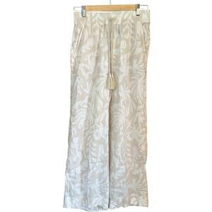 NWT Rachel Zoe Linen Blend Palazzo Wide Leg Flowy Pants Sz M